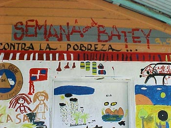 mural en el mercadito del Batey 6 de Barahona